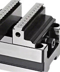 Close-up of Heavy Duty Self Centering Turntable Fixture Boasting Smooth Acting CNC Concentric Vise for precision gripping.
