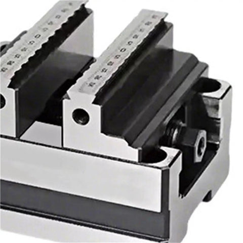 Close-up of Heavy Duty Self Centering Turntable Fixture Boasting Smooth Acting CNC Concentric Vise for precision gripping.