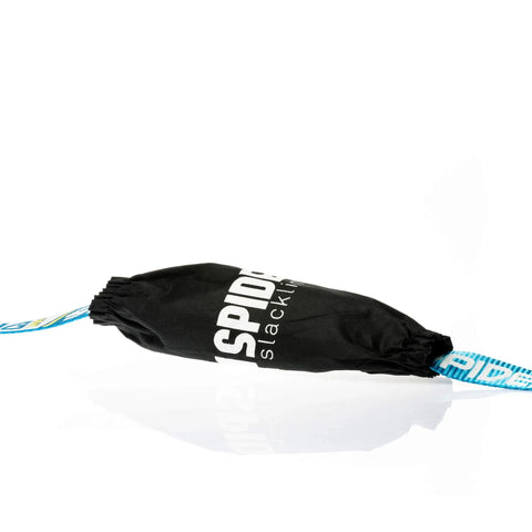 Ultimate 60 Ft Slackline Training Kit For Beginners with ratchet in black carry bag