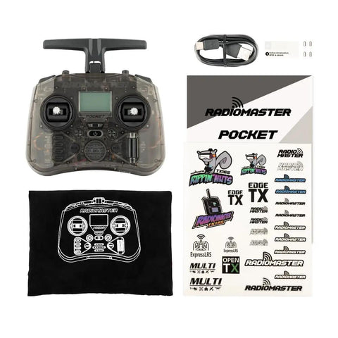 Pocket Hall Gimbal Transmitter Remote Control Ultra Portable Gear With Built In LED Light Foldable Antenna Mode 2 ELRS