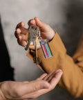 Premium Foldable Hex Key Wrench Set With Versatile Bath Tap Spanner, Color-coated Multi-functional Tool Kit For Bike Repair And Tub Fixes That Saves Space And Gets The Job Done Right For Any DIY Pro. colorful folding steel hex keys on keyring
