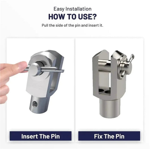Guide on using Stainless Steel U Cotter Pin Kit With 550 Pieces, how to insert and fix pins for secure fastening in projects.