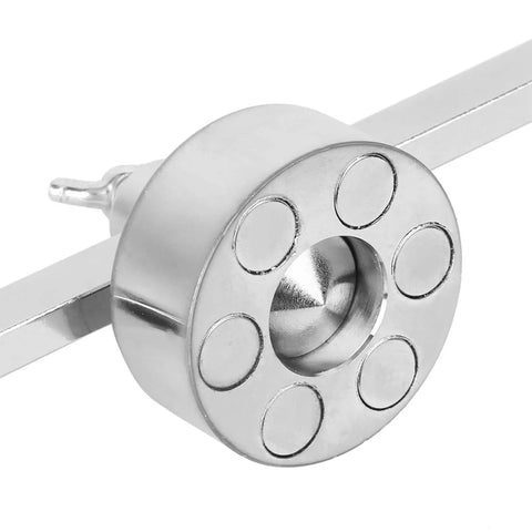 Close-up of Pro Grade Circle Cutting Guide For Plasma Torch, stainless steel roller kit showing precise design details.