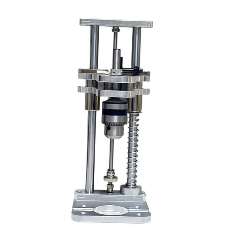 Vertical Drill Guide Attachment For Precise Drilling, Steel Frame With Aluminum Plate for stability, front view