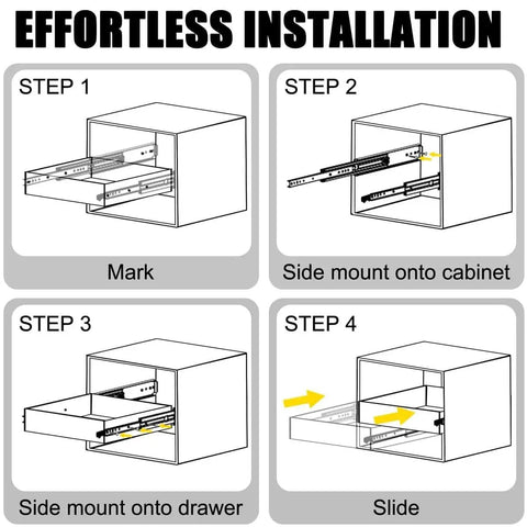 Beefy Heavy Duty Locking Drawer Slides 10 To 80 Inch Full Extension With 480 Lbs Capacity installation guide