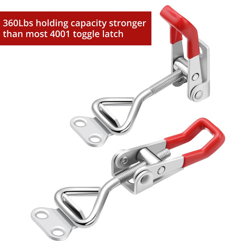 Beefy 36 Piece Toggle Latch Clamps Set With Adjustable 330 Lb Holding Power Heavy Duty Metal Latches With Red Handle