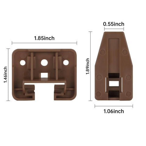 Dang Smooth Dark Brown Plastic Drawer Slides And Center Mount Rails Kit With 10 Pack Replacement Glides For Kenlin Rite Trak I dimensions and design.
