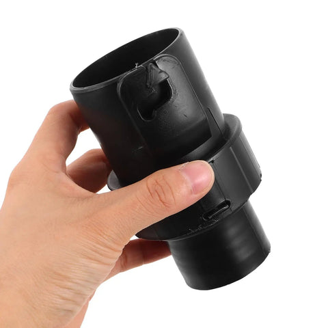 Hand holding Vacuum Hose Adapter Kit For Wet Dry Shop Vac And Industrial Cleaners Universal Connector Set
