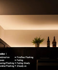 Battery Operated LED Strip Lights 16.5 Ft With 150 LEDs 2835 SMD Remote Control Warm White 2700K lighting a kitchen top