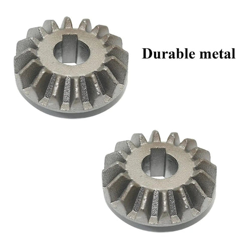 Two durable metal bevel gears from Beefy Two Pack Bevel Gear Replacement For Table Saws 5140061-65