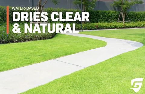 Certified Heavy Duty Ultra Concentrate Penetrating Concrete Sealer That Straight Up Waterproofs and Densifies Floors While Locking Out Moisture and Stopping Efflorescence to Give Your Slabs a Legit Rock Solid Finish on a concrete walkway.