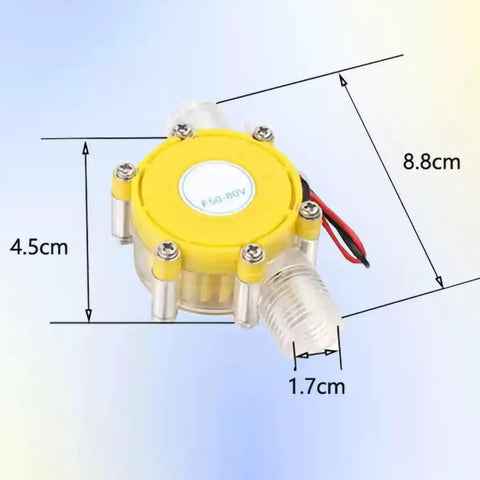 Portable Micro Hydro Generator With 5V 12V And 80V DC Outputs Low Noise Water Turbine Power Bank dimensions shown