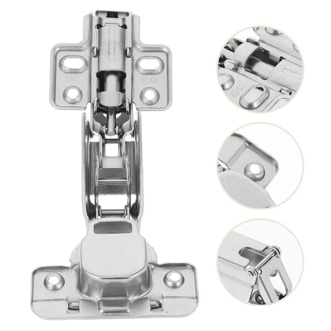Two Pack 165 Degree Soft Close Cabinet Hinges With Concealed Metal Dampening For Kitchen Cabinets Wardrobes And Shoe Cabinets Finger Safe Durable Steel Hardware Semi Cover Overlay