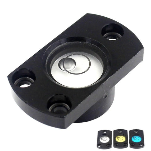 Alien Horizontal Spirit Bubble Level L 37mm Embedded Metal Flange Leveling Blister Mechanical Debugging Part Tools 1PCS(Yellow) close-up