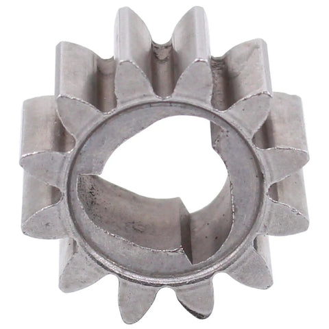 Close-up of 12-tooth pinion gear from Beefed Up 12 Tooth Drive Gear Kit For Lawn Mower HRR216 HRS216 12T Pinion Gear Replacement