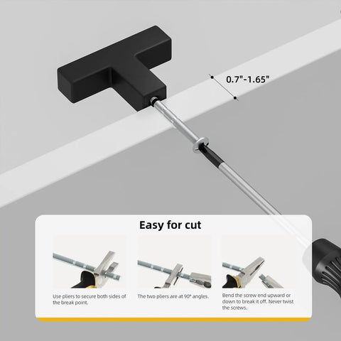 5 Pack Black Square T Bar Cabinet Knobs With Single Hole Slick Stainless Steel Modern Drawer Pull Handles installation guide