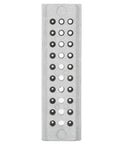 Steel riveting stake block for watch repair with 30 holes, top view. Riveting Stake Block For Watch Repair 30 Holes Steel Punch Block.