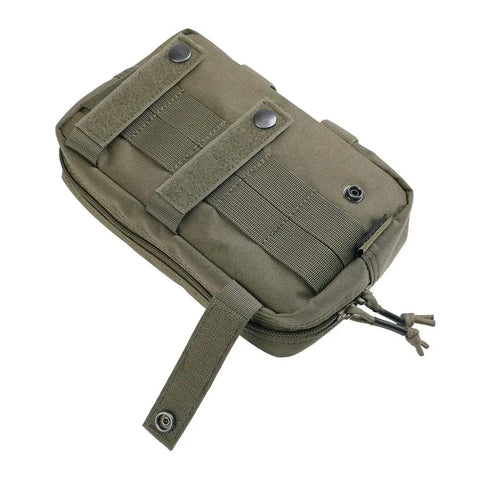 Badass Tactical Molle Admin Pouch For Tactical Vest Chest Or Waist Pack Utility Tool Bag In Ranger Green, heavy nylon, compact design.