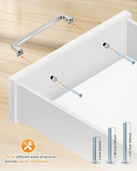 Installation guide for 10 Pack Slick Polished Chrome Cabinet Pulls 5 Inch Center To Center Dresser Drawer Handles