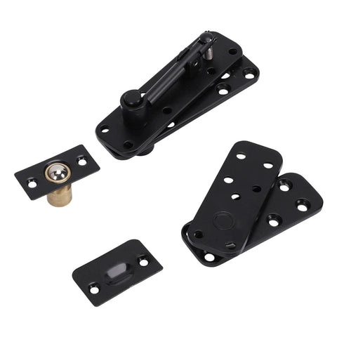 Concealed Door Pivot Hinge Set For Hidden Room And Secret Bookshelf Passage, Heavy Duty Up To 570 Lb Capacity, Smooth Quiet Operation With Included Accessories, Ideal For Commercial And Industrial Use AUNMAS shown in components.
