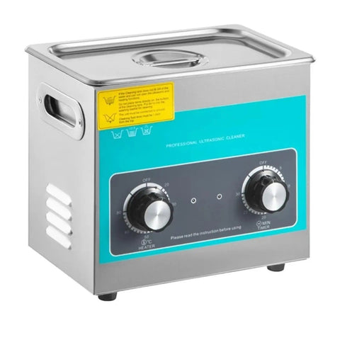 Kick Dirt Off With This Bad Boy Ultrasonic Cleaner! 3.2 Liters stainless steel unit with heater and timer, ideal for jewelry and small parts.