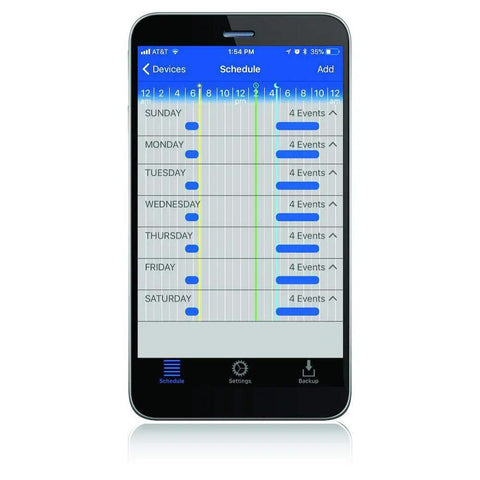 Smart WiFi In-Wall Timer For Your Smart Home Plug-N-Play 15 Amp 7-Day Programmable Schedule Alexa And Google Assistant Ready No Hub Required Auto DST And Astro On Off Indoor White With Remote Access smartphone scheduling screen