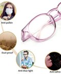 Pink Two Pack Blue Light Blocking Reading Goggles For Men And Women With Bifocal Lenses, Computer Glasses For Screen Time