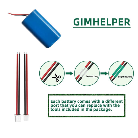 High Capacity All Day 5200mAh 3.7V Rechargeable Li Ion Battery Pack With JST Connectors and assembly guide