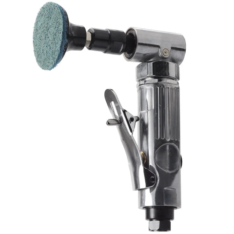 One Quarter Inch Air Die Grinder Kit With Twenty Sanding Discs Right Angle Design Ergonomic Grip Polished Body Pneumatic Grinder