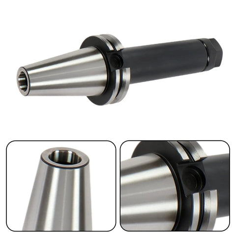 Super Cool Timunr CAT40-ER20 Tool Holder Set With 6 Inch Collet Chucks showing detailed precision collet system and alloy body.