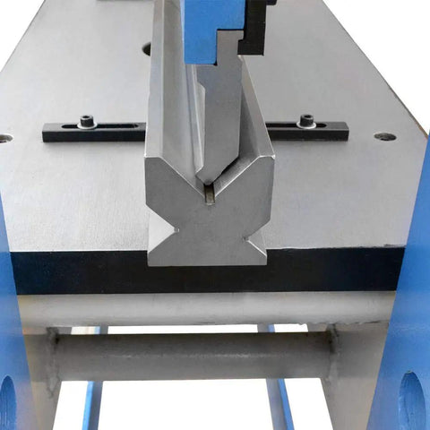 Shop Ready 150 Ton Hydraulic Press Brake Bender close-up showing the precision bending tool on the machine.