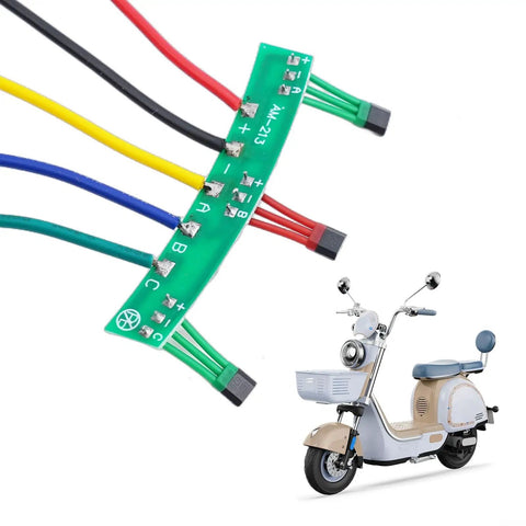 High Precision Electric Vehicle Hall Sensor Board with color-coded wires for easy plug and play install, compatible for e bike and scooter.