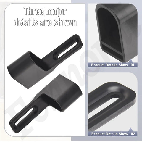 Two Pack Garage Door Sensor Sun Shield Protector Covers For Cham-Berlin 41A5034 820CB And LiftMaster 801CB-P Sensors, black plastic