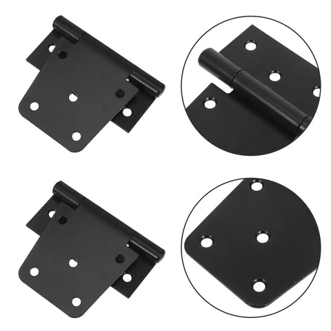 Heavy Duty Gate Hinges Three And A Half Inch Black Weld On Outdoor Fence Hinges For Wood And Metal Gates built tough