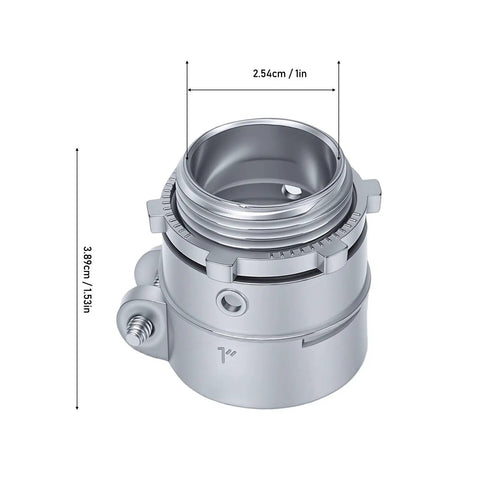 Heavy Duty 20 Piece 1 Inch Squeeze Conduit Connectors For Fmc Electrical Systems Die Cast Zinc Alloy With Reverse Locking Nut for 1 inch tubing.