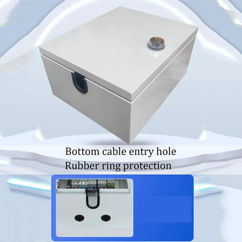 heavy duty waterproof electrical enclosure with cable entry hole and rubber protection