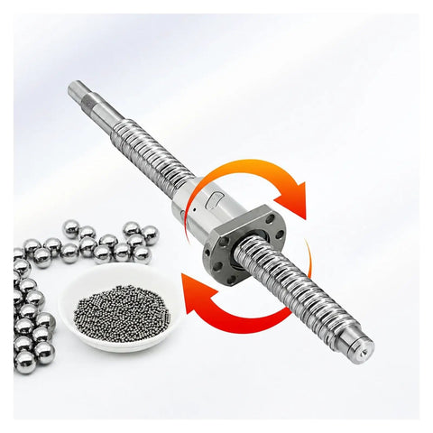 Top Tier SFU1605 Rolled Ballscrew Set 16mm X 300mm with DSG16H nut and rolling balls for CNC router systems.