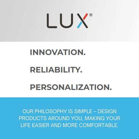 Brand slogan highlighting innovation, reliability, and personalization for Line Voltage Programmable Thermostat With 5 2 Day Schedule.