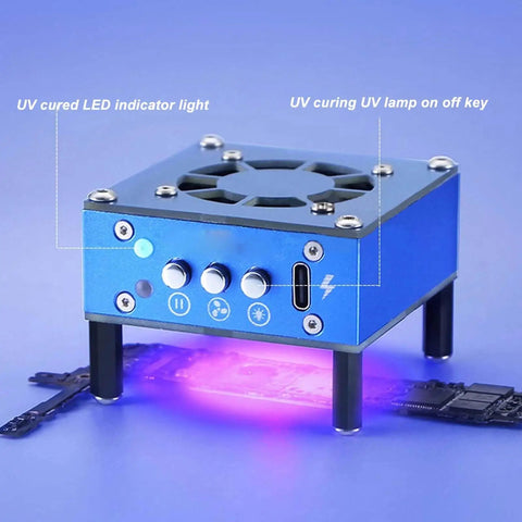 Cordless Solder Fume Extractor With Lamp Quiet Welding Smoke Purifier 10000 RPM Workhorse 3 Adjustable Speeds Portable Cooling Fan