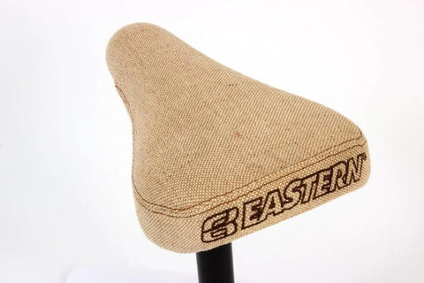 Dope Fat Combo BMX Seat With Tan Nylon Cover Thick Padded Comfort And 25.4mm Alloy Seatpost Two In One Lightweight Design For Long Rides