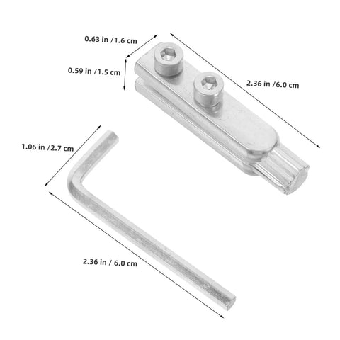 Premium 2PC Broken Valve Thread Extractor Kit, 6.0 cm steel remover and L-key, for damaged faucet valve repair