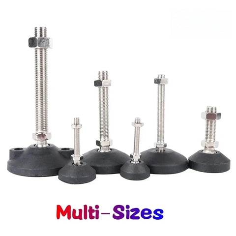 Threaded Leveling Feet With Swivel Base For Tables And Furniture Adjustable Foot Stands Tough As Nails Shock Proof Steel Cup 4 Pack
