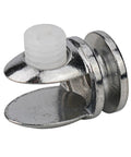 Close-up of zinc alloy clamp from Heavy Duty Adjustable Glass Brackets Shelf Holder Set For Wall Mounts And Partition Clips
