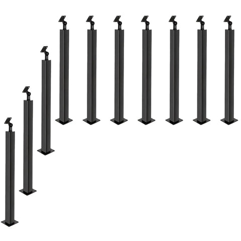 Badass Matte Black Metal Baluster And Holeless Railing Spindle With A Dang Easy Adjustable Fit For Stairways And Decks Built Hella Tough With Zero Drilling Hassle For Your Next Home Upgrade in multiple views.