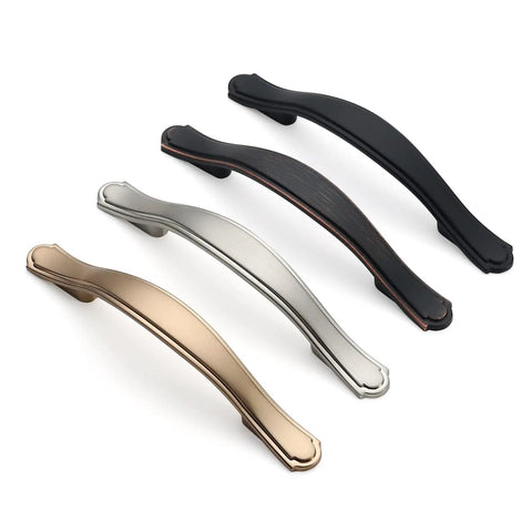 Six Pack 3 Inch 76mm Champagne Bronze Cabinet Pulls Heavy Duty Solid Metal Handles For Kitchen Cabinets Drawers And Bathrooms