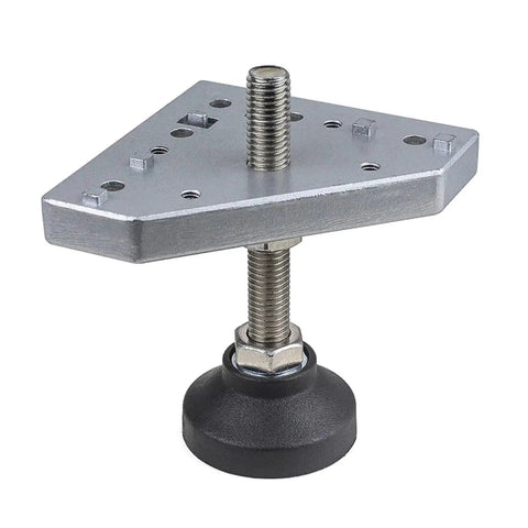 Beefy Adjustable Lathe Leg Set With 40mm Diameter Leveling Feet Swivel Base Articulating Legs and Threaded Options M5-M12 close-up view