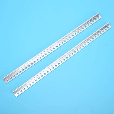 L Shaped Extrusion Beam For Robot Frame With 34 Holes 12x12mm CNC Machined 6061 Aluminum Alloy Lightweight Structural Component For DIY CNC Machines And 3D Printers, two pieces