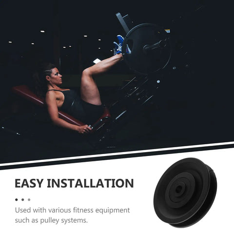 4 Pack Replacement Plastic Pulley Covers With Anti Slip Textured Grip for home gym shown with fitness equipment