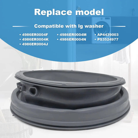 Washer Door Boot Seal Gasket Replacement For LG And Kenmore Front Load Washers Fits WM2042CW WD10465BD durable rubber seal