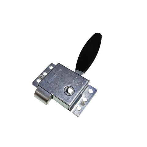 Heavy Duty Compartment Door Latch 2940074 Oem Gate Lock For Jlg Scissor Boom Lift And Gradall Telehandler with black handle.